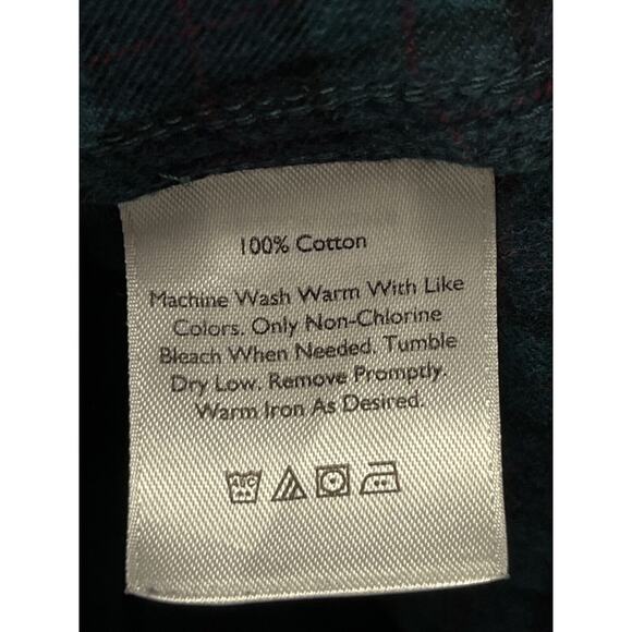 Eddie Bauer Flannel Shirt Womens‎ Large Classic Fit Green Button Up Casual - Picture 6 of 6